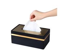 Scatola di fazzoletti in resina marmorizzata, tovagliolo creativo, bianco e nero, decorazione for la casa, soggiorno, camera da letto, hotel, 1 pezzo(K)