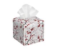 Scatola di fazzoletti quadrata giapponese fiori di ciliegio fiori di PU porta fazzoletti porta fazzoletti impermeabile organizer cubo per auto, bagno, ufficio, casa, scrivania, decorazione da tavolo