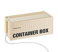 Scatola di gestione dei cavi - Organizzatore del cavo a forma di container | Gestione Organizzatore di cavi a forma di contenitore di grandi dimensioni | Materiale dei fianchi, scrivania di a pro