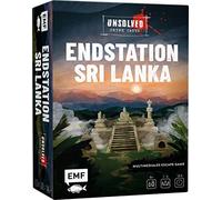 Scatola di gioco Krimi: Unsolved Crime Cases - Endstation Sri Lanka: Gioco di fuga multimediale con prove reali come tabellone indiziale, foto sospette, indagini testimoniali e altro: per 1-4 giocatori