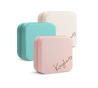 Scatola di Gioielli da Viaggio Personalizzata in Pelle - Portagioie per Anelli - Regalo di Proposta per Damigella d'Onore - Set per Addio al Nubilato e Nozze