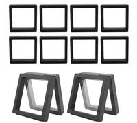 Scatola di gioielli galleggiante 3D, vetrina galleggiante 3D | 10 pezzi scatola vetrina di gioielli,Supporto di supporto campione domestico, pellicola PE per pietre preziose, anelli, bracciali