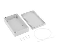 Scatola di Giunzione 20 x 12 x 5,5cm Custodia per Progetto Elettrico Impermeabile ABS IP65 con Fori Fissi, Custodia di Giunzione Cablaggio per Fabbriche Ferroviarie