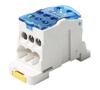 Scatola di giunzione alimentazione compatta per guida DIN con morsettiera da 80A