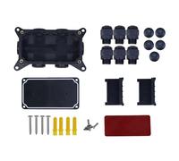 Scatola di giunzione compatibile con WAGO 221-412/413/415, impermeabile IP65, resistente al fuoco, 2 metodi di installazione, gamma di cavi 4-8 mm (nero)