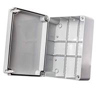 Scatola di giunzione con coperchio a cerniera porta 240 mm x 190 mm x 90 mm impermeabile IP56 PVC plastica adattabile recinzione esterna cavo di illuminazione elettrica collegamento