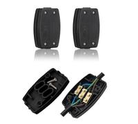 Scatola di giunzione elettrica a 3 terminali, connettore per cavi e cavi 13 A, 250 V, per illuminazione esterna, alimentazione e cablaggio automobilistico (nero)