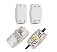 Scatola di giunzione elettrica a 3 terminali, connettore per cavi e cavi 13 A, 250 V, per illuminazione esterna, alimentazione e cablaggio automobilistico (bianco)