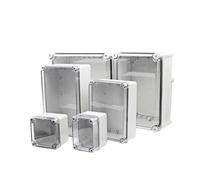 Scatola di giunzione impermeabile IP67, scatola elettrica per esterni, copertura trasparente, in plastica ABS, scatola sigillata, impermeabile, scatola per strumenti, 1 pezzo (110 x 80 x 50 mm)