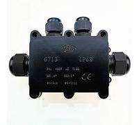 Scatola di giunzione impermeabile IP68, connettori impermeabili in plastica, per illuminazione esterna, scatola di giunzione elettrica, colore nero