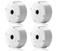 Scatola di giunzione per fotocamera, 4 pezzi, semisferica, telecamera di sorveglianza, supporto per webcam, scatola di montaggio, scatola di derivazione, cavo nascosto, inserto interno esterno