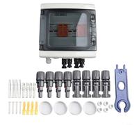 Scatola di giunzione solare DC a 2 corde, scatola combinatrice fotovoltaica solare, 8/12 moduli 2 in 2 out per protezione PV IP65 (DC 2 corde 12M T2 1000V)