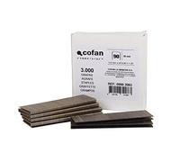 Scatola di graffe | Per graffatrice pneumatica | Modello 90/38 mm | 3000 unità | Graffe per graffatrice ad aria compressa a pressione | Dimensione: 1 x 1,25 mm