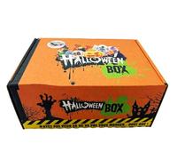 Scatola di Halloween con caramelle assortite per feste, compleanni, serate - 1,8 kg di caramelle - Varie caramelle: cervello, sacca di sangue, occhio, ragno, serpente, dentiera, zombie, alieno, lecca-