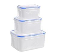 Scatola di immagazzinaggio alimentare per cucina,Vassoio trasparente traspirante con gocciolamento | Vassoio di stoccaggio per frutta e alimenti,per la casa il pranzo frigorifero cucina dispensa