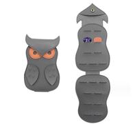 Scatola di immagazzinaggio arrotolabile portatile a forma di gufo dei cartoni animati per accessori sportivi e intrattenimento, grigio, misura