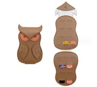 Scatola di immagazzinaggio arrotolabile portatile a forma di gufo per accessori sportivi e intrattenimento S8W4, cachi, misura