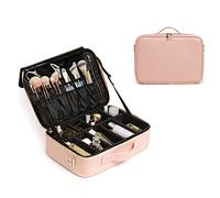 Scatola di immagazzinaggio cosmetica da donna in pelle di grande capacità antiurto professionale borsa cosmetica estetista scatola di immagazzinaggio viaggio lavaggio trucco strumento borsa cosmetica