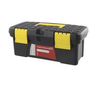 Scatola di immagazzinaggio degli attrezzi di plastica 10 pollici singolo strato aperto Top Hardware Organizer per accessori per trapano elettrico Parti di macchine agricole Nero Nessun rivestimento