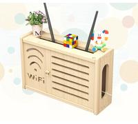 Scatola di Immagazzinaggio Del Router Home Scatola Router Wifi da Parete Mensola Camera da Letto Design Mensola da Muro Bianca,C-36x24cm
