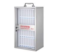 Scatola di immagazzinaggio del telefono dell'acciaio inossidabile trasparente nizer per i telefoni cellulari Scrivania & Ufficio Storage Solution Compact Phone Cabinet per la casa e lo spazio di