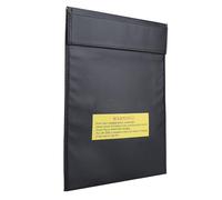 Scatola di immagazzinaggio della batteria al litio, borsa di ricarica ignifuga, batteria ai polimeri ignifuga, borsa di ricarica portatile di doppia dimensione (nera, grande) per (L 14.4 x 6.5 x