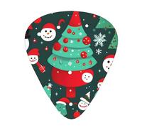 Scatola di immagazzinaggio dell'organizzatore della stampa dell'albero di Natale e del pupazzo di neve di spessore differente plettri per chitarra acustica