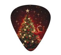 Scatola di immagazzinaggio dell'organizzatore della stampa dell'albero di Natale incandescente di spessore differente plettri per chitarra acustica