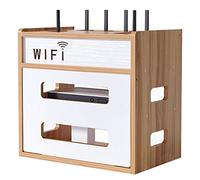Scatola di immagazzinaggio Wi-Fi for Coprire la mensola del Router, Rack di archiviazione Desktop for decoder Via Cavo/Lettori Dvd Scaffale Multifunzionale for l'archiviazione del Router (Color : DAR