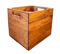 Scatola di legno adatta per tutti i ripiani Kallax e Expidit scaffali per frutta, dimensioni 33 x 37,5 x 32,5 cm, Kallax e inserto per callax (ocra vintage)