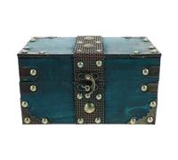 Scatola di legno con blocco vintage in legno scatola di magazzino decorativo