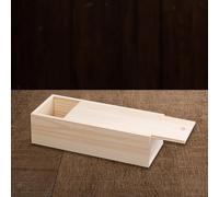 Scatola di legno non finita Scatola portaoggetti rettangolare decorativa in