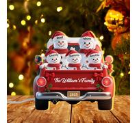 Scatola di luce a LED personalizzata di puppetto di neve nonna, nonno, nonni e nipoti, nipoti della famiglia personalizzati Nome di Natale puppetto di neve nonna lampada di luce notturna (style07)