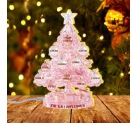 Scatola di luce a LED personalizzata di puppetto di neve nonna, nonno, nonni e nipoti, nipoti della famiglia personalizzati Nome di Natale puppetto di neve nonna lampada di luce notturna (style21)