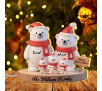 Scatola di luce a LED personalizzata di puppetto di neve nonna, nonno, nonni e nipoti, nipoti della famiglia personalizzati Nome di Natale puppetto di neve nonna lampada di luce notturna (style14)