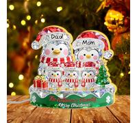 Scatola di luce a LED personalizzata di puppetto di neve nonna, nonno, nonni e nipoti, nipoti della famiglia personalizzati Nome di Natale puppetto di neve nonna lampada di luce notturna (style16)