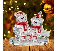 Scatola di luce a LED personalizzata di puppetto di neve nonna, nonno, nonni e nipoti, nipoti della famiglia personalizzati Nome di Natale puppetto di neve nonna lampada di luce notturna (style13)