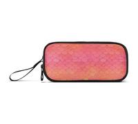 Scatola di matita di grande capacità per adulti borsa per la scuola preppy leggera squame rosa acceso scintillante