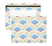 Scatola di matita di plastica trasparente cartella di file per A4 lettera di carta 2 Pack studenti classe bella margherita fiori cartella per documenti