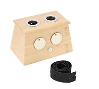 Scatola di moxibustione di bambù 2 fori Serbatoio di moxibustione Moxa Stick riscaldamento Box Moxa Roll per la maggior parte dei rotoli di moxa da 14 a 18 mm