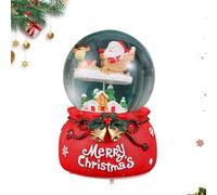 Scatola di Musica Luminosa - Globi di Neve per FESTIVITÀ Decorative con figurina Rotante, Ornamento a Luce Notturna a LED, Regalo a Cupola di Fatti a Mano | Pieto di Collezione per la Festa, dec