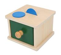 Scatola di Permanenza degli Oggetti, Giocattoli di Legno Montessori Baby Imbucare Box Giocattoli per Bambini Scatola di Monete in Legno Giocattoli Educativi Gioco di Gocce di Montessori Permanence
