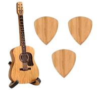 Scatola di pick di chitarra in legno con supporto, 3 pezzi di chitarra unica, mini box di archiviazione per chitarristi, scatola di chitarras acustica per bassisti elettrici ukulele amante (1pc)