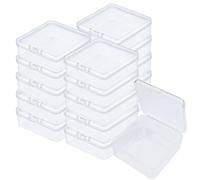 Scatola Di Plastica Da 16 Pezzi, Mini Scatola Di Immagazzinaggio Trasparente, Scatola Di Plastica Con Coperchio, Scatola Di Immagazzinaggio Portatile, Scatola Di Immagazzinaggio Quadrata
