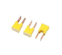 Scatola di plastica gialla da 3 pezzi Fusibile PAL a lame lunghe dritte maschio 60A 32V for auto