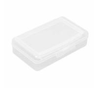 Scatola di plastica per matite, grande capacità, a due piani, per articoli di cancelleria per oggetti artistici e artigianali, forniture per ufficio scolastico, Trasparente, 20.5 x 12.5 x 6cm