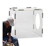 Scatola di polvere di macinazione - Materiale acrilico robusto, copertura protettiva trasparente | Scatola di polvere chiusa per macchine per lucidare, accessori pratici per la protezione della polver