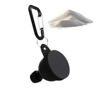 Scatola di polvere di mini proteina portatile, contenitore per integratori da viaggio, distributore portatile a prova di umidità, design a prova di perdite con clip di carabiner, 1 pezzo nero, per pal