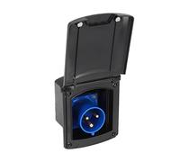 Scatola di Presa di Corrente, Montaggio Incorporato per Prestazioni stabili RV Alimentazione Esterna Impermeabile 220V-250V per Camper rimorchio roulotte(Nero)