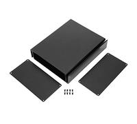 Scatola di progetto in lega di alluminio di tipo split, custodia elettronica impermeabile con design a scanalature, finitura ossidata sabbiata per apparecchiature industriali a cir (nero ossidato